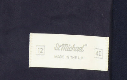 St Michael Women's Blue Blazer Size 12 Classic Style