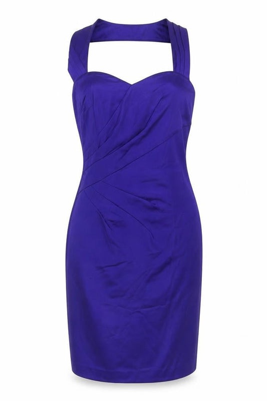 Front view of Belle by Oasis Women's Purple Sheath Dress, size 12