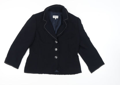 Womens UK Size 14 Gold by Michael H Regular Black Blazer