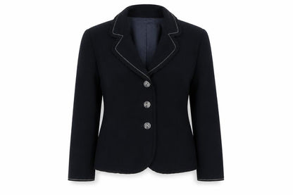 Womens UK Size 14 Gold by Michael H Regular Black Blazer