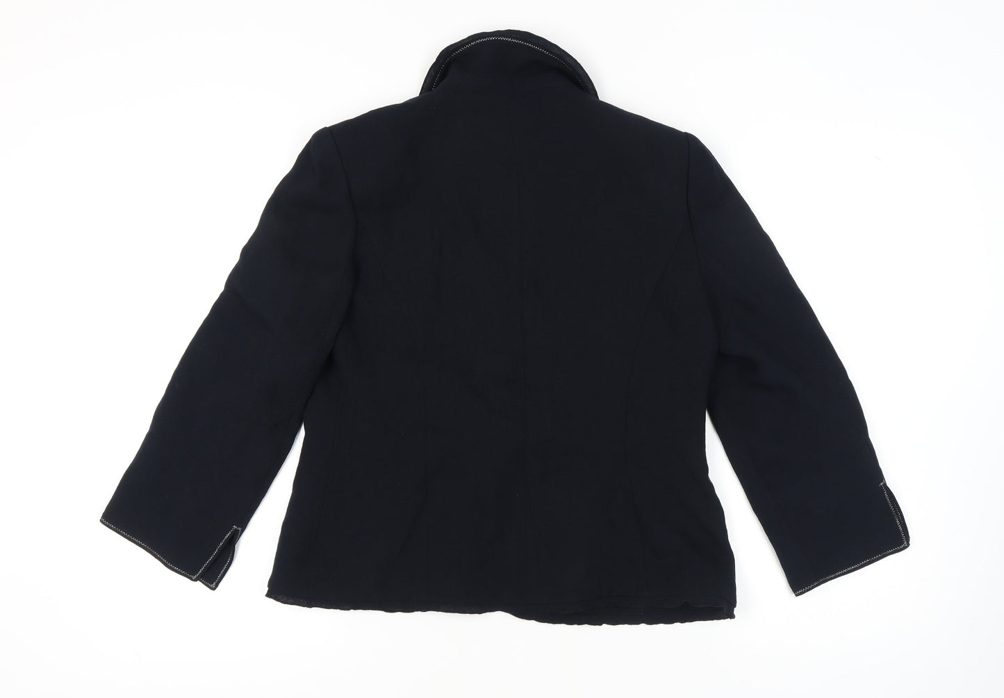 Womens UK Size 14 Gold by Michael H Regular Black Blazer