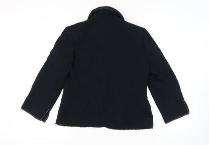 Womens UK Size 14 Gold by Michael H Regular Black Blazer