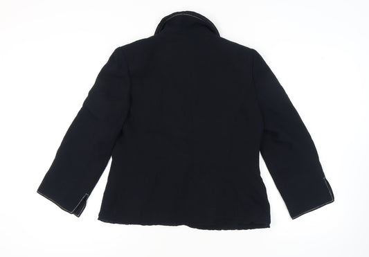 Womens UK Size 14 Gold by Michael H Regular Black Blazer