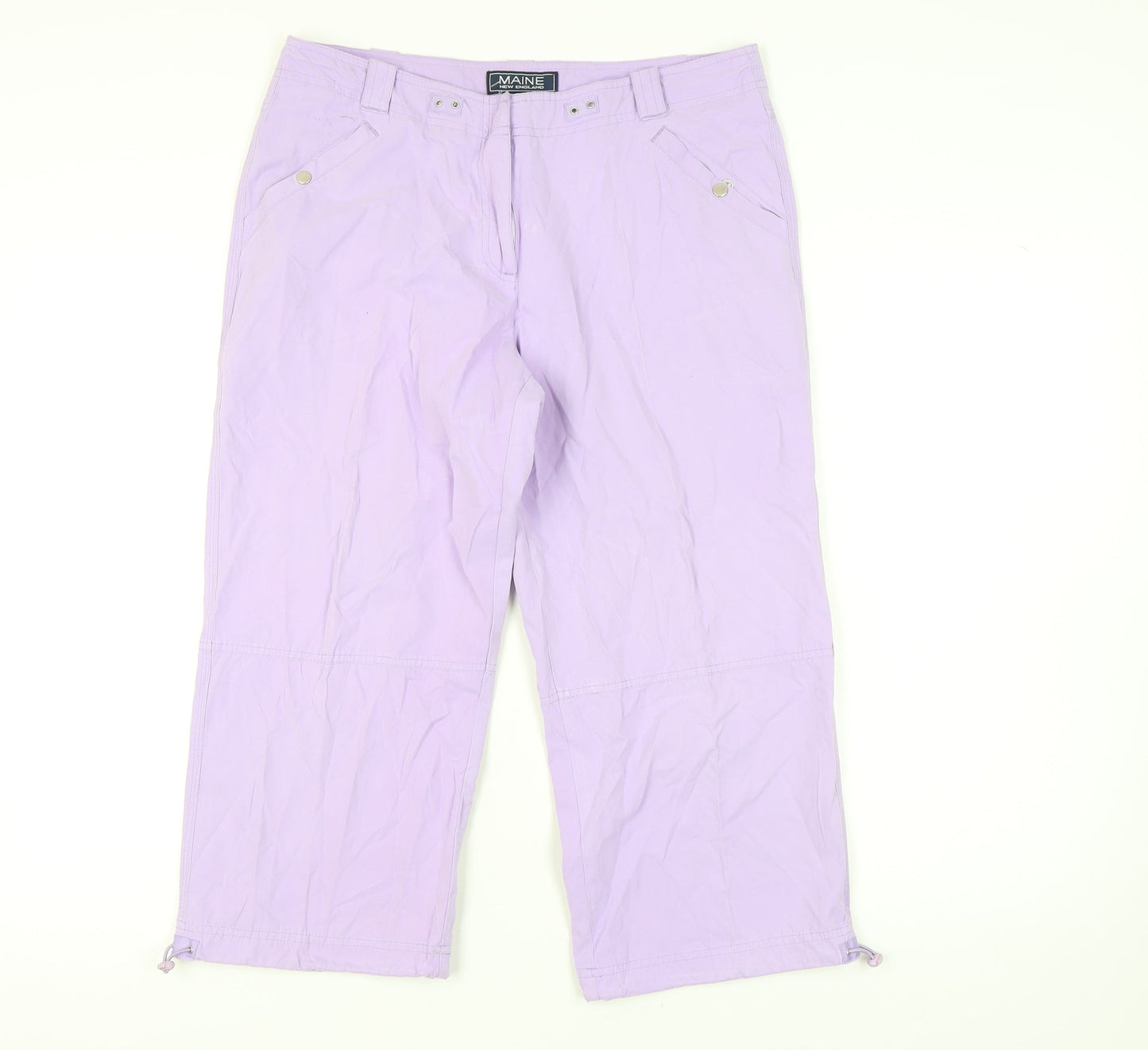 Womens UK Size 14 Maine New England Regular Fit  Purple Trousers