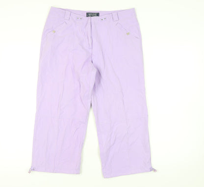 Womens UK Size 14 Maine New England Regular Fit  Purple Trousers