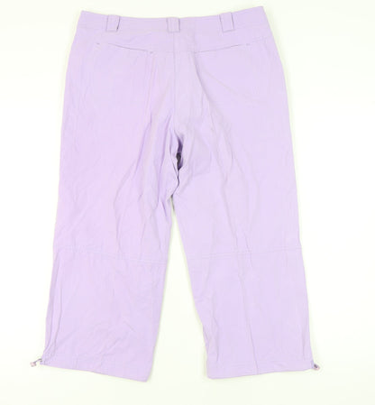 Womens UK Size 14 Maine New England Regular Fit  Purple Trousers
