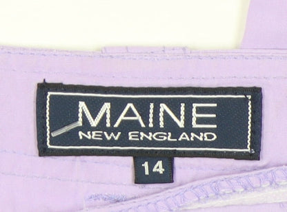 Womens UK Size 14 Maine New England Regular Fit  Purple Trousers
