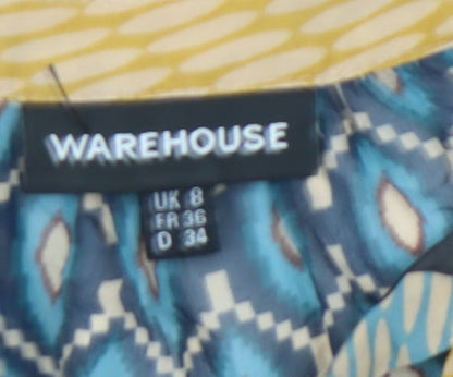Warehouse Women's Multicoloured Geometric Blouse
