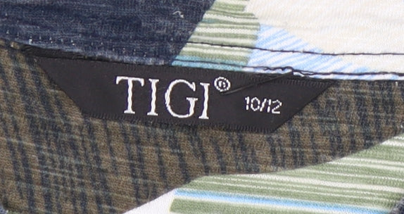 TIGI Women's Multicoloured Camouflage T-Shirt Dress