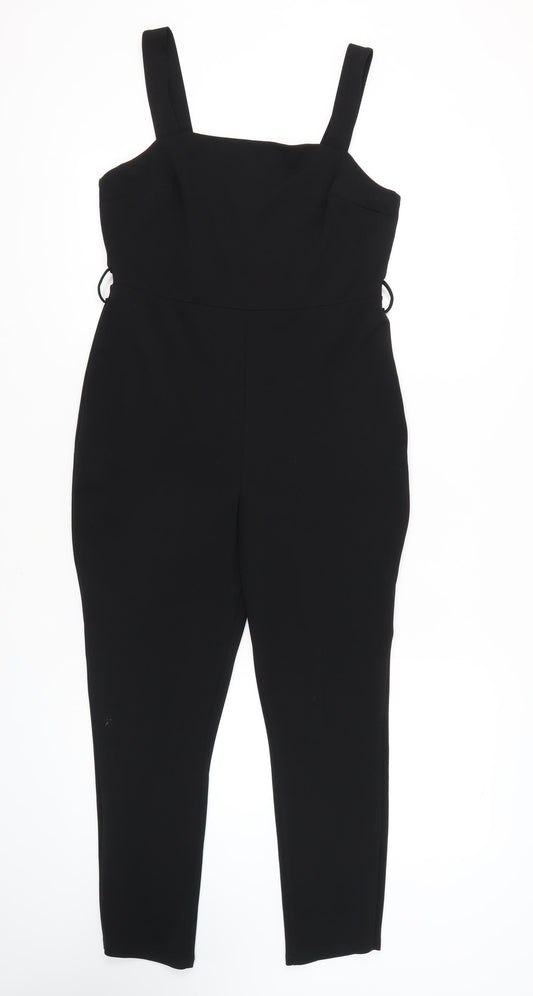 Miss Selfridge Women's Black Jumpsuit, Size 12, Casual Style