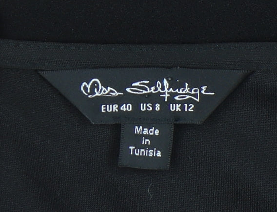 Miss Selfridge Women's Black Jumpsuit, Size 12, Casual Style