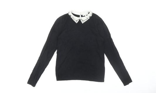 Womens UK Size 10 Warehouse Black  Blouse