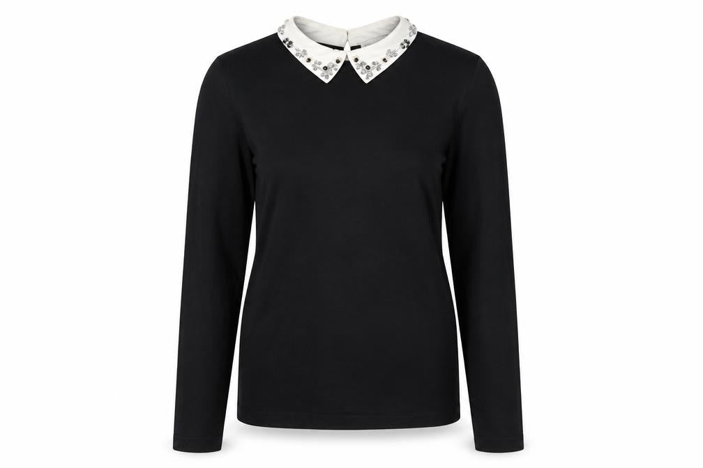 Womens UK Size 10 Warehouse Black  Blouse