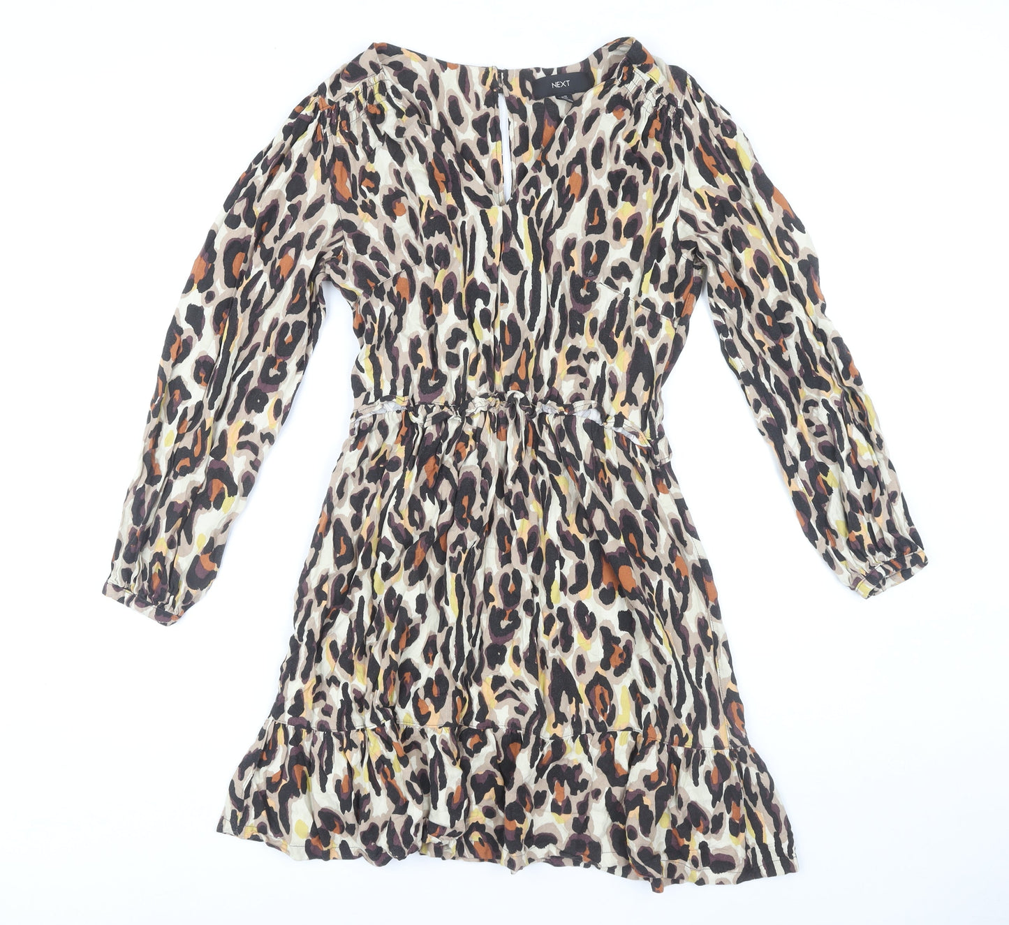 Next Women's Multicoloured Animal Print Dress Size 10