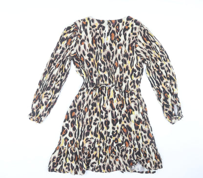 Next Women's Multicoloured Animal Print Dress Size 10