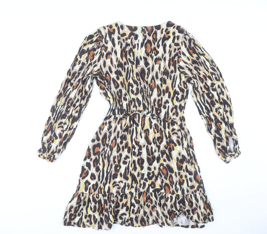 Next Women's Multicoloured Animal Print Dress Size 10