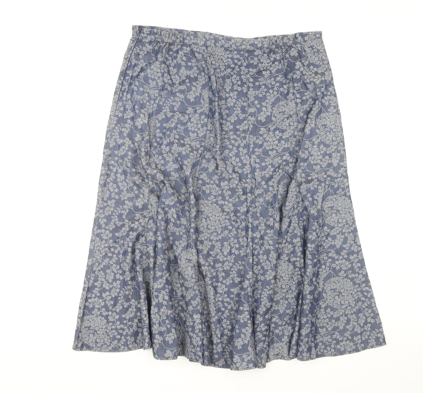 Marks and Spencer Women's Blue Midi A-Line Skirt Size 16