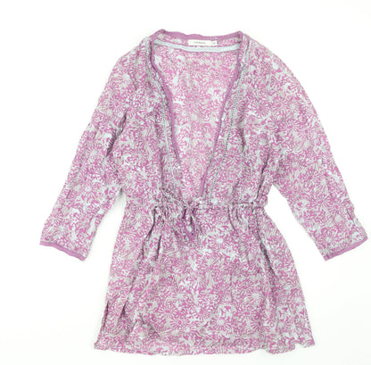 Womens UK Size 10 Sandwich Purple Tunic Blouse