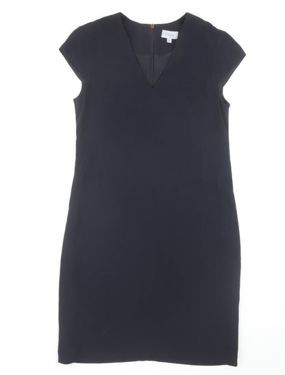 Jigsaw Women Black V-Neck Cap Sleeve Dress, Size 8