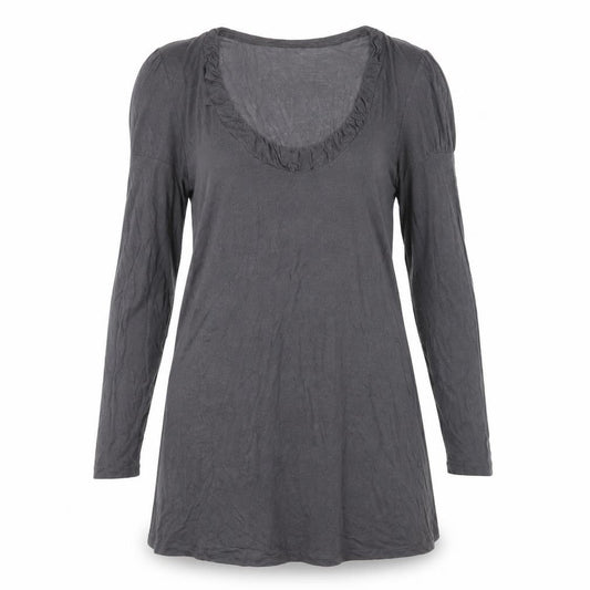 Front view of French Connection Women's Grey Shift Dress, size 16