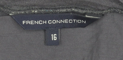 French Connection Women's Grey Shift Dress Size 16