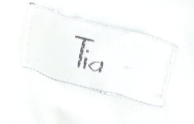 Tia Women's White Floral Sheath Dress Size 12