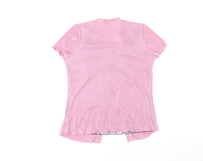Womens UK Size 16 BM Pink Tunic Blouse