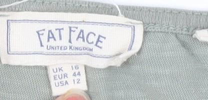 Womens UK Size 16 Fat Face Green Basic Blouse