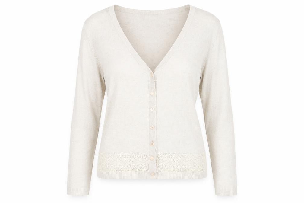 Womens UK Size 12 Alex & Co. Beige Cardigan Jumper