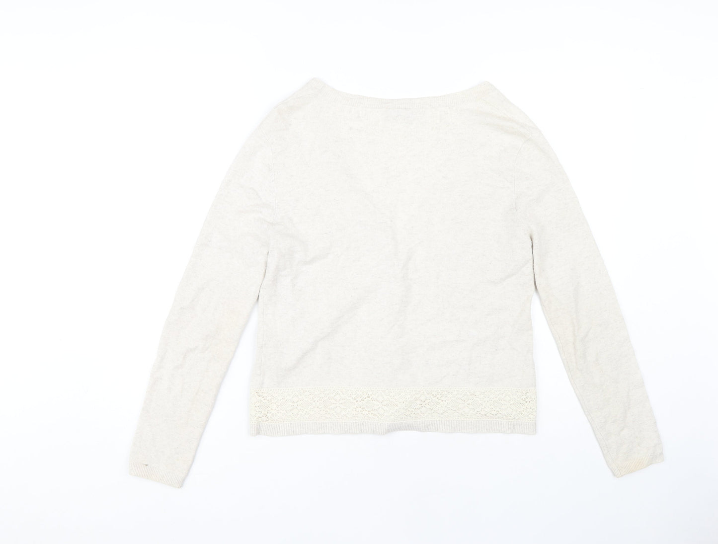 Alex & Co. Women's Beige V-Neck Cardigan Size 12