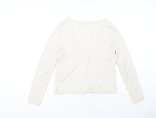 Alex & Co. Women's Beige V-Neck Cardigan Size 12