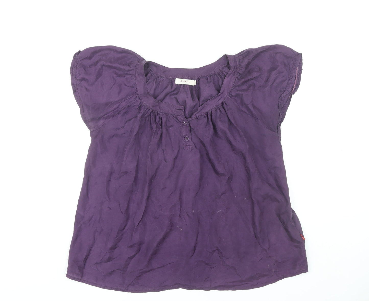 Womens UK Size 4 Jackpot Purple Basic Blouse