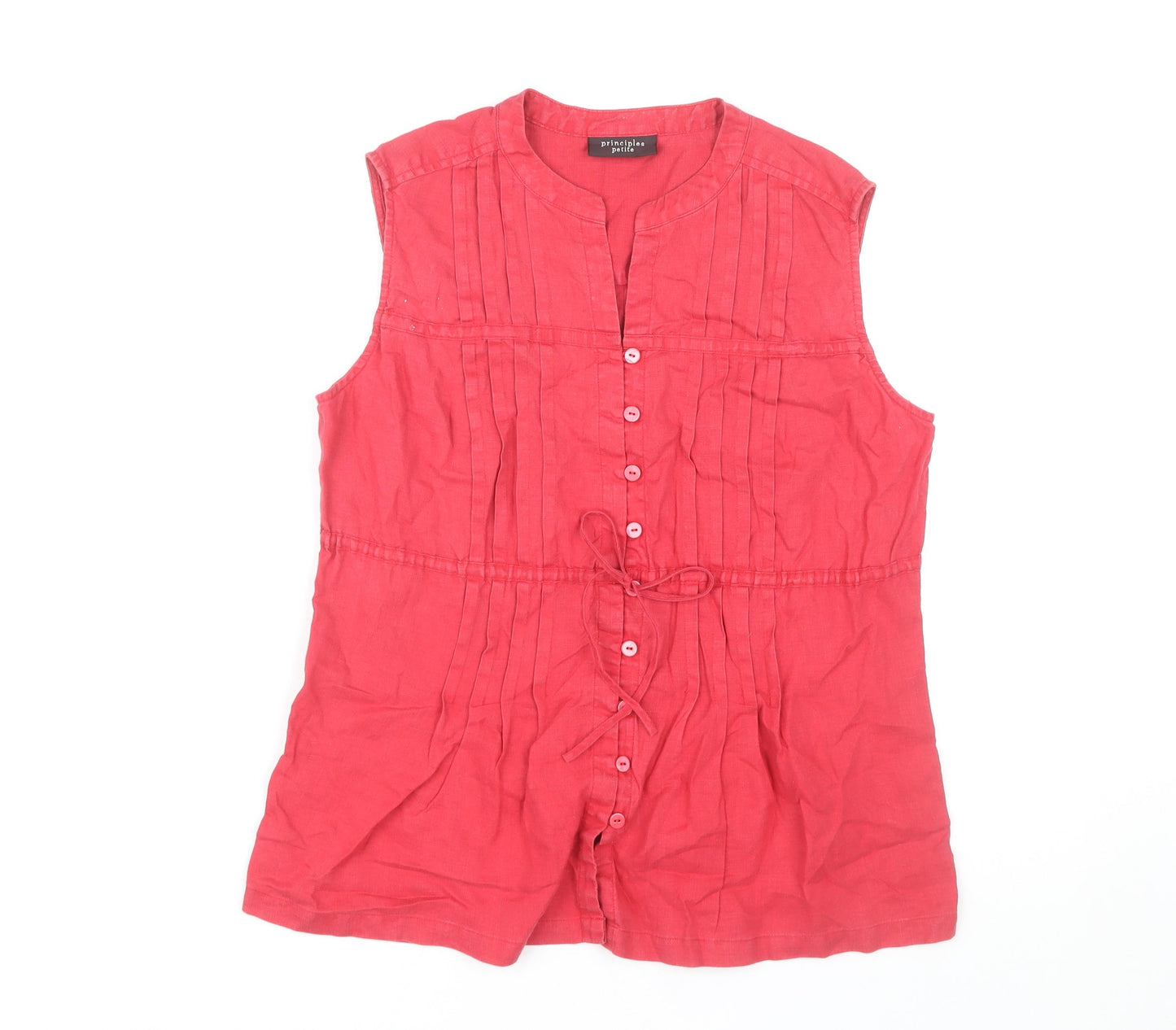 Womens UK Size 12 Principles Red Basic Blouse