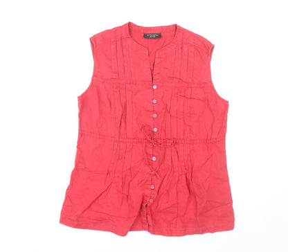 Womens UK Size 12 Principles Red Basic Blouse