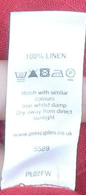Womens UK Size 12 Principles Red Basic Blouse