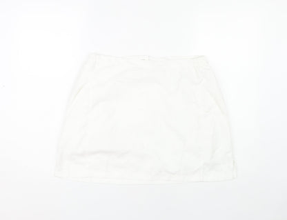 K-Swiss Women's White Skirt, Size 12, Polyester Blend