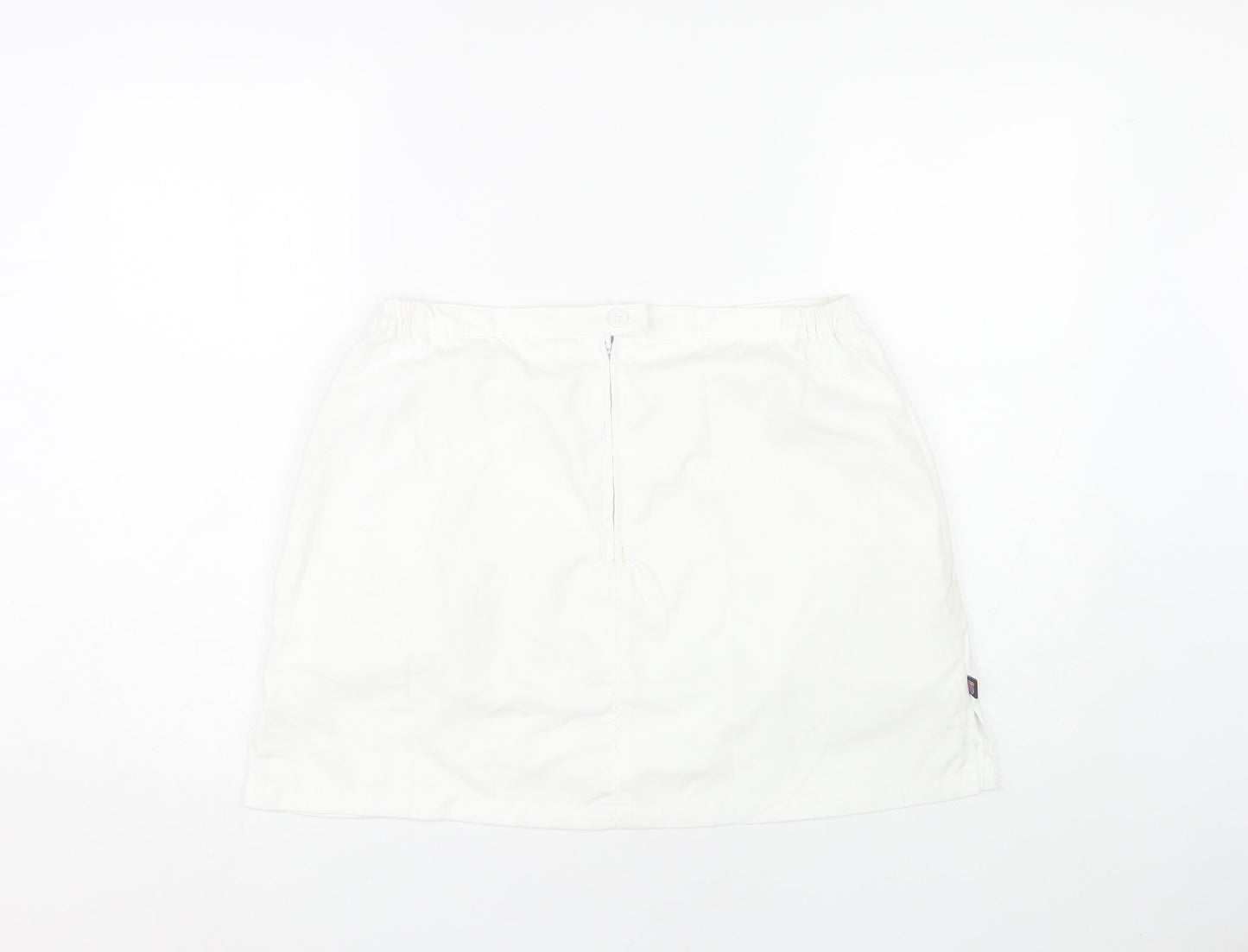 K-Swiss Women's White Skirt, Size 12, Polyester Blend