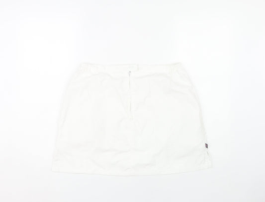 K-Swiss Women's White Skirt, Size 12, Polyester Blend