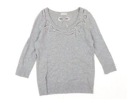 Womens UK Size 12 Per Una Grey Pullover Jumper