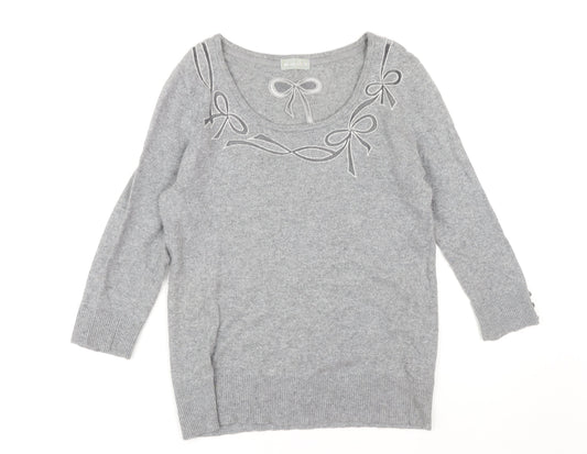 Womens UK Size 12 Per Una Grey Pullover Jumper
