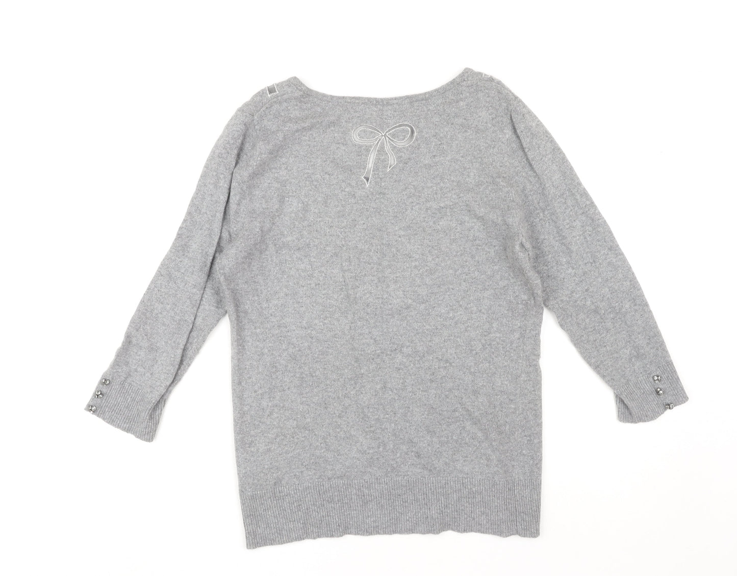 Womens UK Size 12 Per Una Grey Pullover Jumper