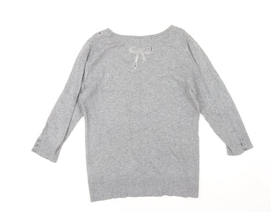 Womens UK Size 12 Per Una Grey Pullover Jumper