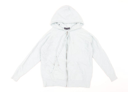 Marks & Spencer Women's Blue Hoodie, Size S, Full Zip