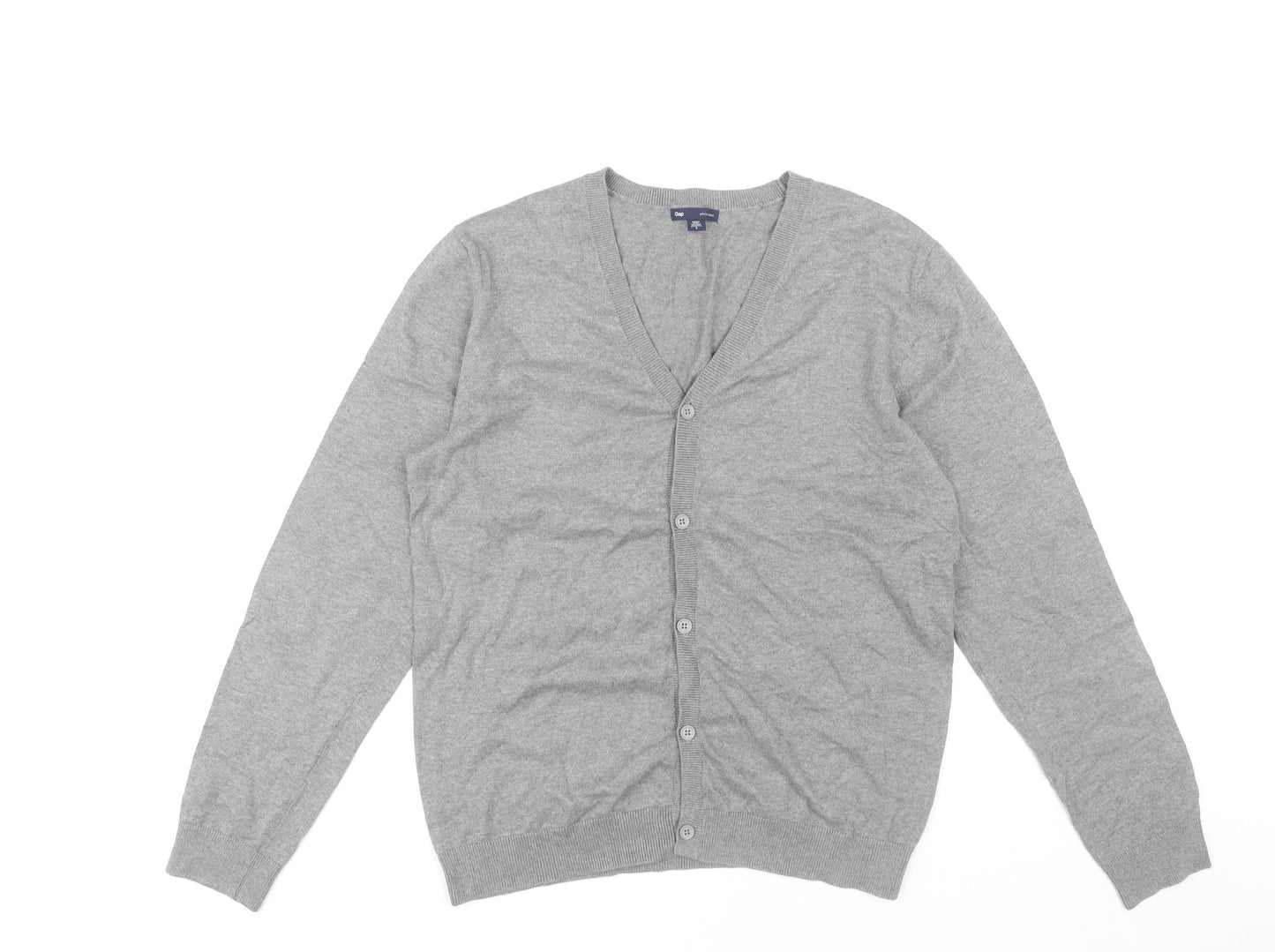 Gap Women's Grey V-Neck Cardigan, Size L