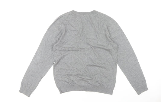 Gap Women's Grey V-Neck Cardigan, Size L