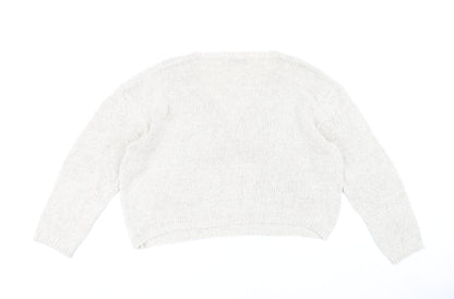 Womens UK Size M Zara Beige Pullover Jumper