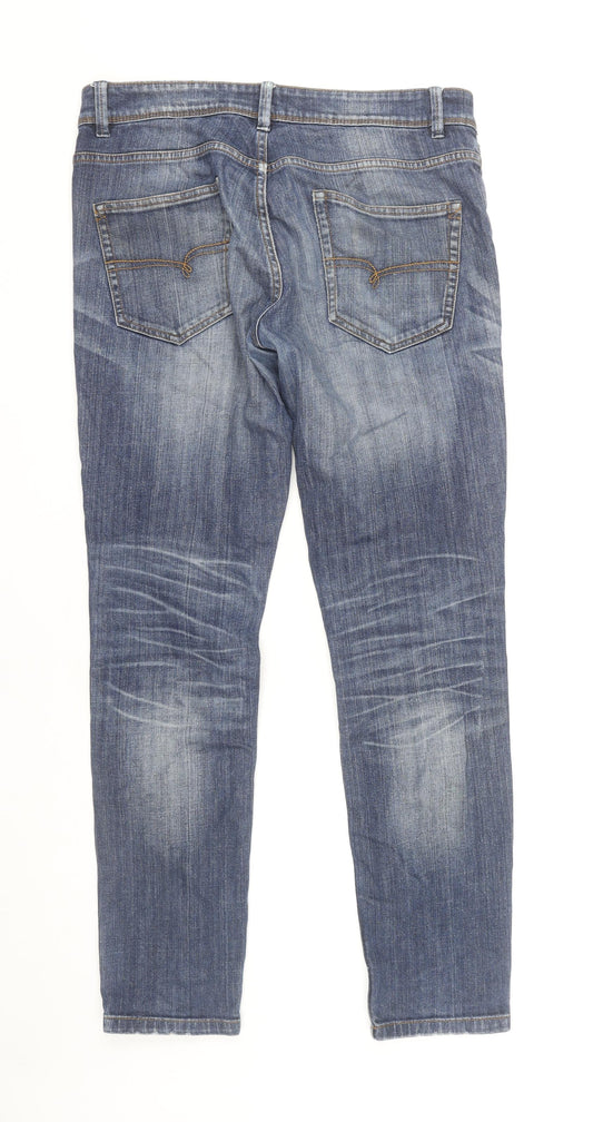 Next Men's Blue Skinny Jeans 32 Waist Mid Rise