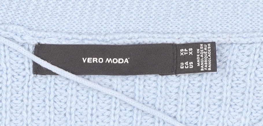 Womens UK Size XS VERO MODA Blue Cardigan Jumper