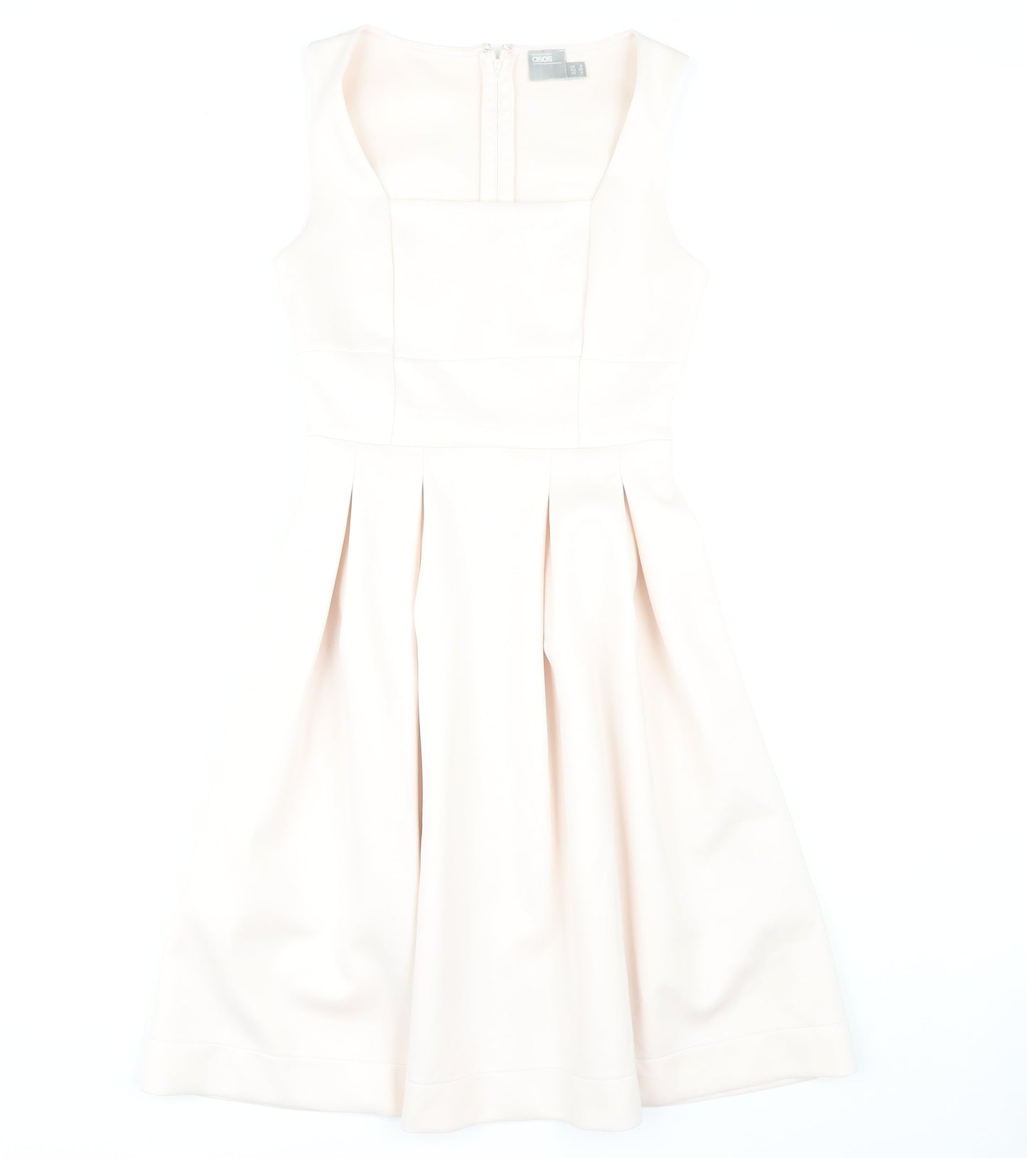 ASOS Women's Ivory Midi A-Line Dress Size 8