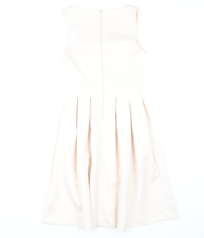 ASOS Women's Ivory Midi A-Line Dress Size 8